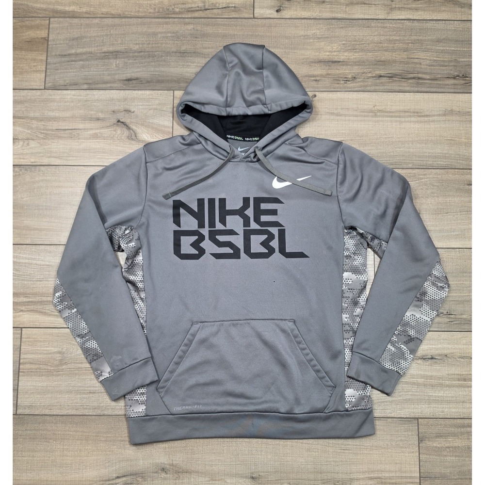 Nike Baseball Therma-FIT Hoodie Mens Medium olive  BSBL Graphic Sweatshirt